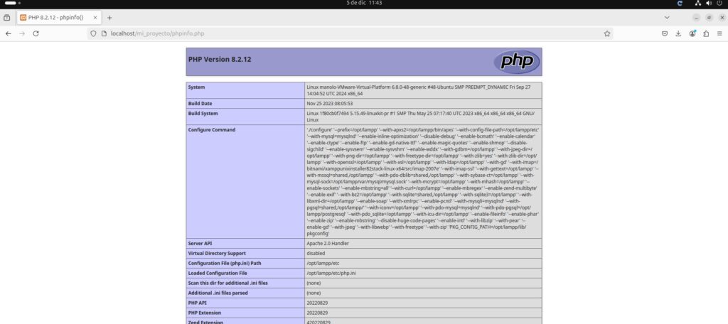 phpinfo. Introducción a PHP